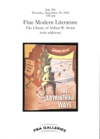 Sale 294: Fine Modern Literature: The Library of Arthur W. Stone (with additions)