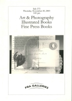 Sale 275: Art, Photography & Illustrated Books, with Fine Press Books