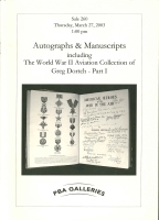Sale 260: Autographs & Manuscripts including The World War II Aviation Collection of Greg Dortch - Part I