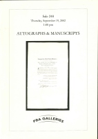Sale 248: Autographs & Manuscripts