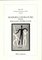 Sale 233: Fine Modern Literature with the Robert Torgerson Collection of William S. Burroughs