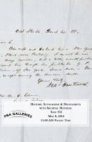 Sale 532:  Historic Autographs & Manuscripts with Archival Material