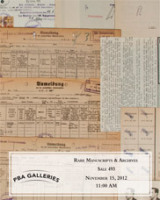 Sale 493: Rare Manuscripts & Archives