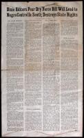 Dixie Editors Fear Dry Force Bill Will Lead to Negro Controls in South; Destroys States Rights