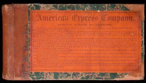 Receipt book of the American Express Company