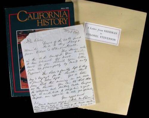 Lot of manuscript and printed items pertaining to early Californians