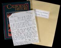Lot of manuscript and printed items pertaining to early Californians