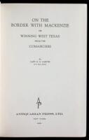 On the Border with Mackenzie or Winning West Texas from the Comanches