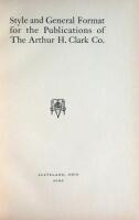 Style and General Format for the Publications of The Arthur H. Clark Co.