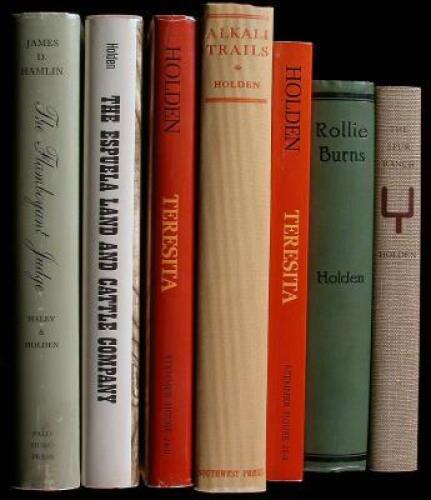 Lot of seven titles by Holden, each signed and/or inscribed by