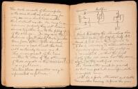 Notebook kept by Albert Cushing Crehore In 1899, relating to his work with George Squier on synchronous AC telegraphic systems