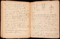 Notebook kept by Albert Cushing Crehore In 1899, relating to his work with George Squier on synchronous AC telegraphic systems