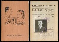 [Peron Membership Party Booklet]. Libreta Peronista, Republica Argentina, Partido Peronista
