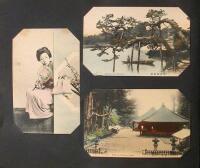 Album with approximately 220 real-photo postcards and 23 photographs