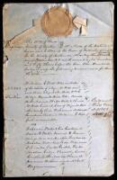 Manuscript transcript of a legal case regarding Texas land, with much material on early colonization of Texas under Stephen F. Austin