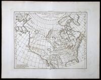 Carte des parties nord et ouest de L'Am&eacute;rique dress&eacute;e d'apres les relations les plus authentiques par M... en 1764, Nouvelle &eacute;dition reduite par M. de Vaugondy en 1772