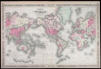 Collection of 32 loose hand-colored maps from Johnson&rsquo;s Family Atlas