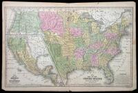 Collection of 15 hand-colored map-sheets by S. Augustus Mitchell