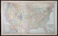 Collection of 19 colored map-sheets from Tunison's Peerless Universal Atlas of the World