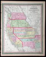 A New Map of the State of California, the Territories of Oregon, Washington, Utah & New Mexico - 6 copies; plus one copy of A New Map of Pennsylvania with its Canals, Rail-Roads &c.