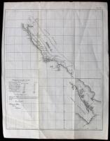[Untitled map of California from Bodega Bay to San Diego, with inset of lower tip of Baja California and the Gulf of California]