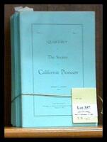 Approximately 37 volumes of the Quarterly of the Society of California Pioneers