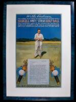 Color lithograph advertising poster for the B.F. Goodrich's ''Haskell White Streak Golf Ball''