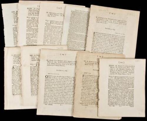 Ten accounts of earthquakes & volcanoes extracted from 18th century journals