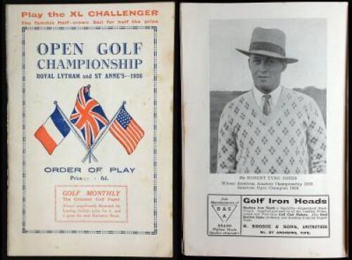 Open Golf Championship [at] Royal Lytham and St Anne's - 1926, Order of Play [official program]