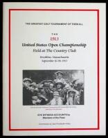 The Greatest Golf Tournament Of Them All: The 1913 United States Open Championship, Held at The Country Club, Brookline, Massachusetts, September 16-20, 1913. Eye Witness Accounts by Members of the Press