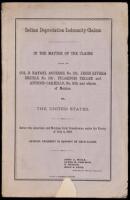 Indian Depredation Indemnity Claims. In the matter of the claims filed by Col. D. Rafael Aguirre No.131; Jesus Rivera Bruels, No. 156; Fulgencio Tellez and Antonio Carrillo, No. 249, and others of Mexico, vs. The United States. Before the American and Mex