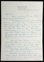 Two letters: one autograph letter signed by Evans and one typed letter, both addressed to Robert Cromie (of the Chicago Tribune), with original envelopes