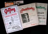 Collection of 43 issues of Golfing magazine, from 1910 and 1950-54