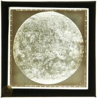 Glass plate negative of lunar photograph