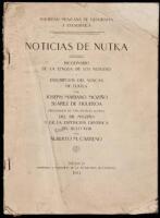 Noticias de Nutka: Diccionario de la Lengua de los Nutkeses y Descripcion del Volcan de Tuxtla. Precedidos de una Noticia Acerca del Br. Mozi&ntilde;o y de la Expedicion Cientifica del Siglo XVIII por Alberto M. Carreno