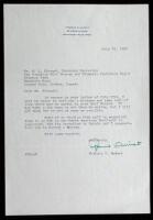 Typed letter signed by Francis Ouimet to W.L. Stewart of the Canadian Golf Museum and Historic Institute (Quebec)