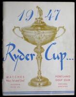 1947 Ryder Cup Official Program, Portland Golf Club, November 1 and 2