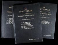 The golf and sporting scene articles from The New Yorker, 1965-1987, in three specially bound volumes