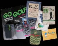 Lot of 20 golf pamphlets and booklets + 4 Golflix film cassettes and a viewer device