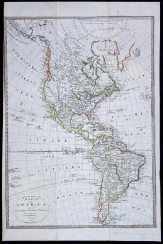 Charte von America nach den neusten Berichten u Entdeckun gen entworfen