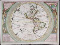 Planisfero del Mondo Nuovo, Descritio dal P. Coronelli Cosmografo Publico