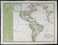 Le Nouveau Continent ou l'Amerique Divis&eacute;e en Septentrionale et Meridionale ou l'on trouve, les Climats, les Meridiens, les differentes possessions, les Pueples Naturels Libres, les differentes Religions, et les differentes Langues, par les Srs. Sanson ..