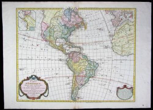 Carte d'Am&eacute;rique, Dress&eacute;e pour Instruction, Par Guil. Delisle et Phil. Buache, Premiers Geographes de l'Academie des Sciences. Nouvellement Revue, Augment&eacute;e et Assujetie aux Nles. Observations Astronomiques de Mrs. de l'Academie des Sciences. Par Dezauche