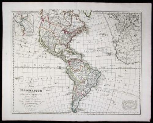 Carte d'Am&eacute;rique, Dress&eacute;e par Guil. Delisle et Phil. Buache, Premiers Geographes du Roi et de l'Academie Royale des Sciences. Revue, Corrig&eacute;e et Augment&eacute;e par J.A. Dezauche G&eacute;ographe Ing&eacute;nieur G&eacute;ographe; leur Successeur
