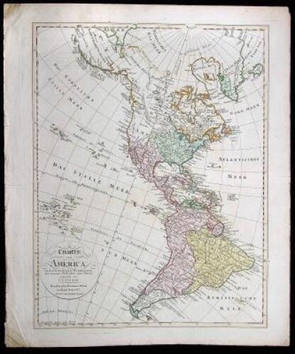 Charte von America nach astronomischen Bestimmungen den neusten Nachrichten und Charten entworfen von F.L. G&uuml;ssefeld