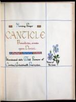 Morning Prayer. Canticle...illuminated with Wild Flowers of Cortina, Grindelwald, Pontresina