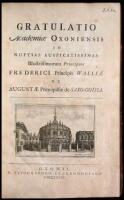 Gratulatio Academiae Oxoniensis in Nuptias Auspicatissimas Illustrissimorum principum Frederici Principis Walliae et Augustae Principessae de Saxo-Gotha