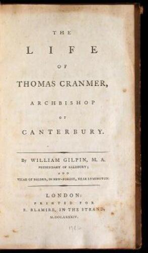 The Life of Thomas Cranmer, Archbishop of Canterbury