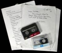 ''Collected Poems" - archive of photocopied poems by Ginsberg, plus a autograph note signed by Ginsberg and 2 audio tapes containing Ginsberg readings and interviews