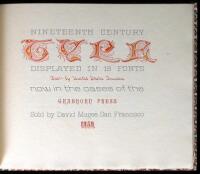 Nineteenth Century Type Displayed in 18 Fonts Cast by United States Founders, Now in the Cases of the Grabhorn Press